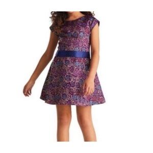 American Girl purple brocade dress